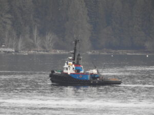 Tug boat on the wet west coast